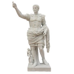 有名なローマ皇帝の彫刻、オクタヴィアヌス・アウグストゥスの大理石像、販売中 - Product Image 1