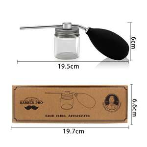 Souffleur de poudre de talc en silicone et plastique Bouteille de pulvérisation de talc rechargeable pour salon de coiffure Poignée en papier coiffant - Product Image 2