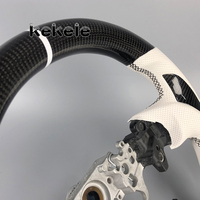 Volant en cuir blanc et fibre de carbone pour Toyota Camry 9ème génération, personnalisable, compatible avec les modèles SE, LE, XSE, Avalon 2024, 2025, 2026