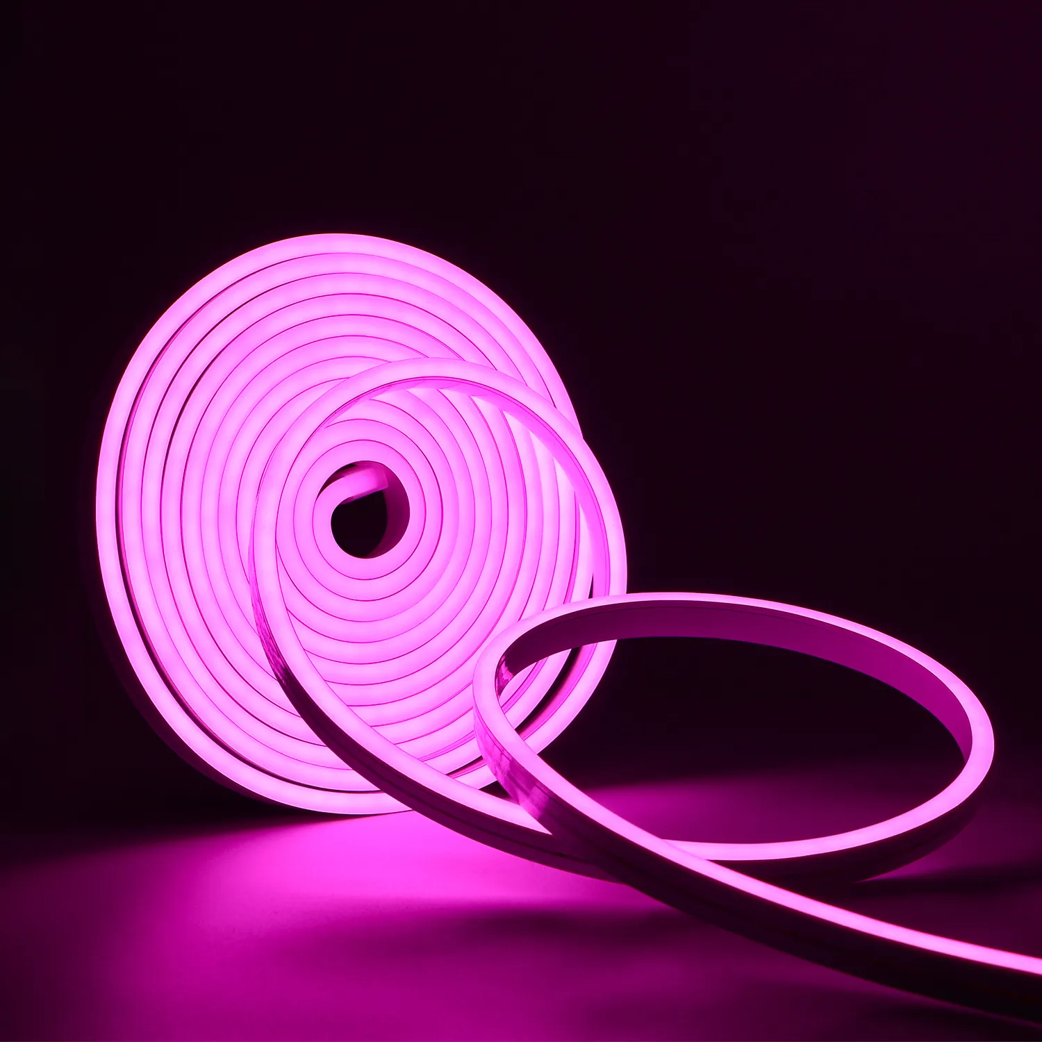 Mukavemet fabrika özelleştirme pembe Led Neon kordonlu lamba 45LM/W 8MM Neon ışık şeridi