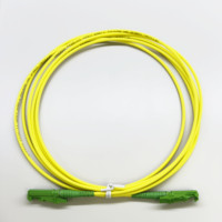 Fibra Óptica Monomodo Simplex LSZH de Alta Calidad E2000/APC E2000/UPC de 3.0mm con Revestimiento Amarillo para FTTH, 3m, Pérdida de Inserción de 0.2dB