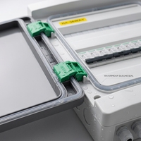 CHHP08-2 Caja de Distribución Combinadora Solar Fotovoltaica de CC de 8 Entradas y 2 Salidas, 1000V, ABS, IP65, CE, IEC, para Exterior, 15A, Híbrida con Bloqueo