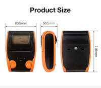 Mini Impresora Térmica Portátil de Recibos, Impresora de Etiquetas Inalámbrica Bluetooth de Alta Velocidad de 58 mm, Interfaz Serial, Impresión Térmica