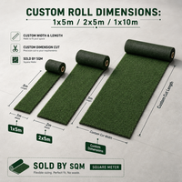 Gazon synthétique personnalisé de 10 mm, rouleau de gazon artificiel de taille 1x5m 2x5m, tapis de pelouse artificielle pour l'affichage en supermarché, la décoration des magasins de détail