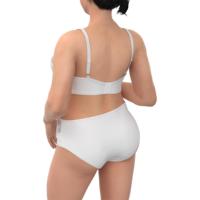 Ensemble soutien-gorge push-up à armatures et culotte en dentelle brodée sans couture, grande taille, pour femme