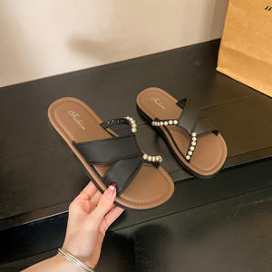 Sandales plates à bride cheville pour femme, style été, polyvalentes, avec talon asymétrique, idéales pour la plage, les dunes et les activités de plein air - Product Image 4