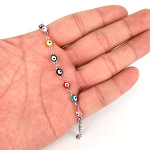 Bracelet en acier inoxydable perlé pour enfants, <span class=keywords><strong>protection</strong></span> <span class=keywords><strong>contre</strong></span> le <span class=keywords><strong>mauvais</strong></span> œil pour bébé, style religieux islamique pour les anniversaires - Product Image 4
