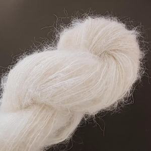 Lotus iplikler Undyed süper çocuk tiftik kaşmir ipek 350m/50g parmaklama ağırlık kabarık fırçalanmış yüksek kaliteli el örgü ipliği - Product Image 6