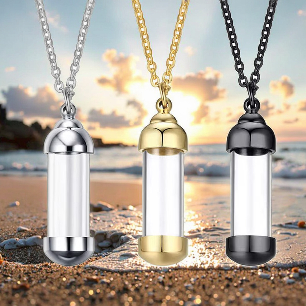 Personalized Openable Glass Vial Necklace for Women/men