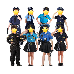 <span class=keywords><strong>Costume</strong></span> de policier pour enfants, plusieurs modèles, pour cosplay, jeu de rôle, fête d'Halloween, uniforme d'agent de police - Product Image 1
