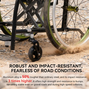 CE認証取得済み パープル ハードバックレスト フレキシブル ポータブル アルミ合金製 大人用 手動折りたたみ式車椅子 医療リハビリテーション クラスII WI5805 - Product Image 5