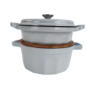 キッチンオランダオーブン卸売工場カラフルエナメル鋳鉄キャセロール鍋