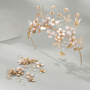 Accessoires <span class=keywords><strong>de</strong></span> cheveux <span class=keywords><strong>de</strong></span> mariée Pageant faits à la main couronnes <span class=keywords><strong>de</strong></span> cristal pour les reines strass diadèmes casque boucles d'oreilles - Product Image 3