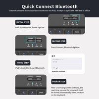 Set Keyboard dan Mouse Mini Bluetooth Ultra Tipis Berkualitas Tinggi yang Dapat Diisi Ulang untuk iPad Air Pro Samsung Tablet PC