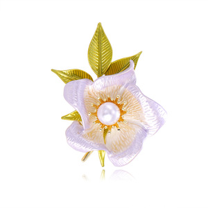 Broches de Flores de Aleación Chapados en Oro con Esmalte de Goteo, Diseños Personalizados, Lujo, Unisex, Regalo para Bodas, Compromisos y Fiestas - Product Image 2