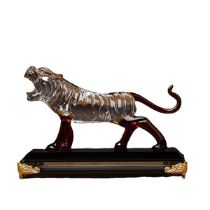 Crystal Tiger Figurine White Crystal Feng Shui Decor Chinese New Year Office <b>Desk</b> Ornament Living Room Craft - Product Image 5