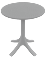 Table Ronde d'Extérieur Moderne en Plastique Multicolore avec Piétement, Portable, pour Salle à Manger, Cuisine, Mobilier de Maison - Vente en Gros