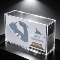 Étui de présentation en acrylique magnétique anti-jaunissement et anti-lumière bleue pour boîte d'entraînement d'élite SwordShield Pekmen TCG, protection transparente