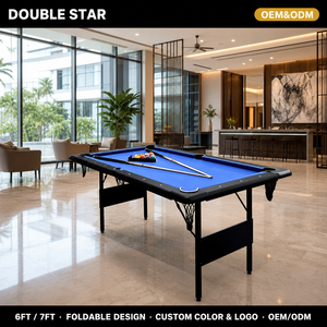 <span class=keywords><strong>Table</strong></span> <span class=keywords><strong>de</strong></span> billard pliable SZX portable 6-7 pieds, jeu <span class=keywords><strong>de</strong></span> <span class=keywords><strong>snooker</strong></span>, comprend balles et queues, en MDF, service OEM - Product Image 1