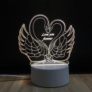 <span class=keywords><strong>3D</strong></span> lámpara LED de luz de la noche de Poker dados forma 1 Color interruptor de botón de escritorio de la tabla de la lámpara de - Product Image 5
