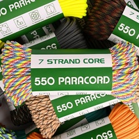 Cordon en paracorde 550 de 4 mm à 7 brins en polyester, 31 m, haute résistance, tressé, pour le camping en plein air