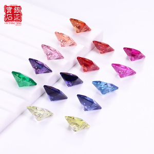 Zafiros Cultivados en Laboratorio, Corte Princesa Cuadrado, Multicolor, Gemas Sueltas para Joyería, Precio de Fábrica al por Mayor, con Certificado AGL - Product Image 3