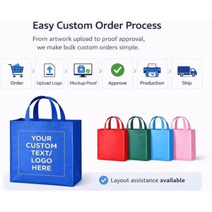 Sac fourre-tout personnalisé Marah 14,6x13x7 pouces en feutre non tissé, sac réutilisable carré avec logo, sacs cadeaux personnalisés - Product Image 6