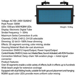Iluminación LED Exterior RGBW 4 en 1 de 500W, Resistente al Agua, Matriz de Color Completo, Control de Píxeles, Luz Estroboscópica, Efectos para DJ, <span class=keywords><strong>Discoteca</strong></span>, Escenario - Product Image 2