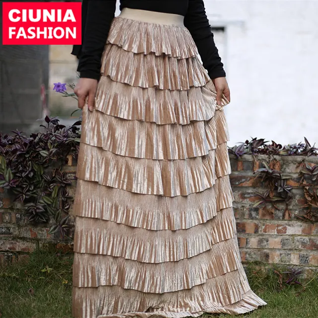 2239#midi skirt wholesale latest long design ladi velvet skirt suit customized velvet fuzzy posters