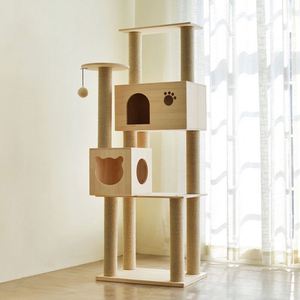 Casa de Madera de Lujo para Mascotas, Muebles para Gatos, Casa de Árbol para Gatos - Product Image 2