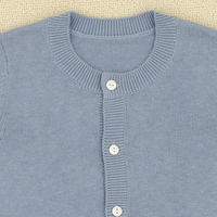 Cardigan en laine uni pour enfants, fabriqué sur mesure, couleur unie, cardigan simple en tricot pour filles