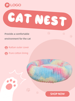 Großhandel Donut Plüsch Haustier Produkt Katze Hunde bett Luxus