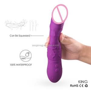 <span class=keywords><strong>Vibrator</strong></span> Titik G Silikon Aman Alat Simulasi Dildo Berputar untuk Masturbasi Wanita dan Seks Pasangan - Product Image 2