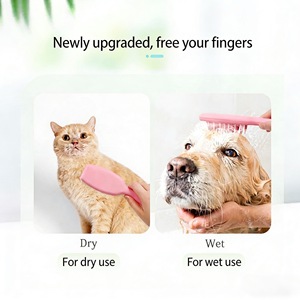 Cepillo de Baño para Perros con Mango de Silicona y Dientes Suaves, Peine de Masaje para el Cuidado y Limpieza del Pelo - Product Image 4