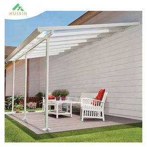 Toit imperméable en plastique polycarbonate pare-soleil <span class=keywords><strong>de</strong></span> <span class=keywords><strong>terrasse</strong></span> solaire <span class=keywords><strong>couverture</strong></span> <span class=keywords><strong>de</strong></span> patio à pignon permanent pour rv - Product Image 1