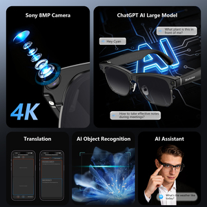 Blackview BV200 AI Smart <b>Glasses</b> 225mah <b>with</b> 8MP <b>Camera</b> BT Call Live Voice 32Gb AI Translation Smart Sunglasses - Product Image 2