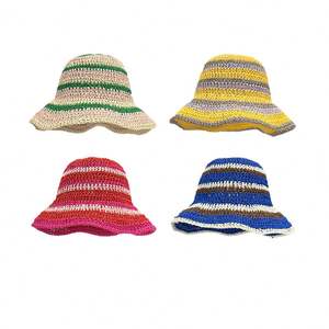 Cesta de Playa de Papel Estampado a Mano, Bordada a Mano, para Adultos, Unisex - Product Image 4