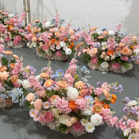 Bunga Taman Mawar Pink Modern IFG Silk, Peony, Ranunculus untuk Dekorasi Pernikahan
