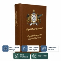 Carnet personnalisé à dos rond en cuir, reliure de luxe, couverture rigide pour cadeaux d'entreprise