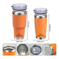 Gobelet isotherme en acier inoxydable écologique de 20 oz avec couvercle, personnalisable avec logo, pour le camping, le café, les voyages