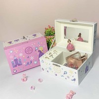 Caja de Música Vintage de Papel Ecológico Personalizada con Manivela y Bailarina Giratoria, Sonido de los Años 60, Venta al por Mayor de Fábrica Yiyu