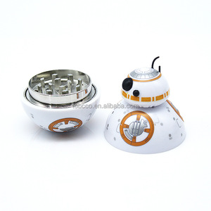 Moulin à herbes et épices 3 pièces, style <span class=keywords><strong>robot</strong></span> mignon, 50-66mm, en alliage de zinc et coque plastique, vente en gros directe usine, produit phare - Product Image 6