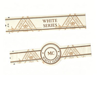 Bandes de cigares personnalisées Cuba, étiquettes en feuille d'or personnalisées, anneaux anti-éclatement, étiquettes de cigares série Monte blanches, échantillons gratuits pour vous