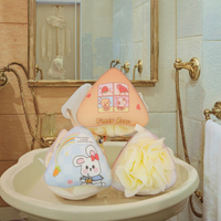Design mignon enfants utilisent Loofah exfoliant corps épurateur maille douche Pouf boules pour le lavage du corps