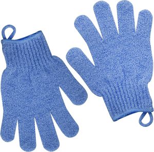 Ensemble de gants de bain exfoliants naturels avec logo personnalisé, en soie et nylon, pour éliminer les peaux mortes, nettoyant pour la douche, gants pour enfants pour massage corporel - Product Image 4