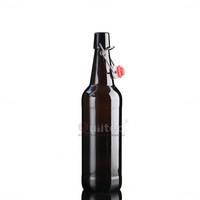 Bouteille en verre classique avec bouchon à bascule facile à ouvrir, 330 ml, 50 cl, 750 ml, 1000 ml, pour boissons, bière, vin, eau, avec bouchon à bascule