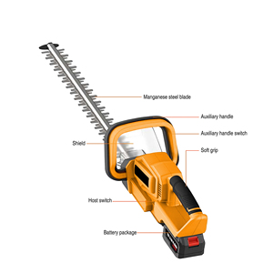 550mm <strong>Hand</strong> <strong>Held</strong> <strong>Hedge</strong> <strong>Trimmer</strong> 20V Brush Motor <strong>Hedge</strong> Shears with Double-Edged Steel Blade - Product Image 2