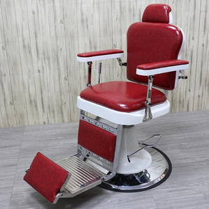 Fauteuil de barbier inclinable professionnel en cuir synthétique noir pour hommes, modèle 2026, pour salon de coiffure et salle de séjour, style Takara Belmont - Product Image 1