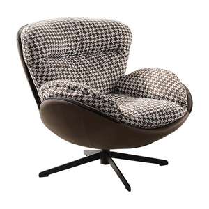 Silla giratoria 360 moderna de cuero sintético con patas de Metal asientos suaves para sala de estar comedor dormitorio hogar Hotel uso - Product Image 3