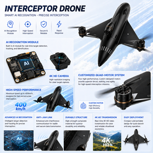 โดรนจรวดความเร็วสูงพิเศษ 400 กม./ชม. FPV VTOL UAV ระบบพลังงาน 8S ระยะบิน 10 กม. โดรนแข่งสำหรับมือใหม่ - Product Image 2
